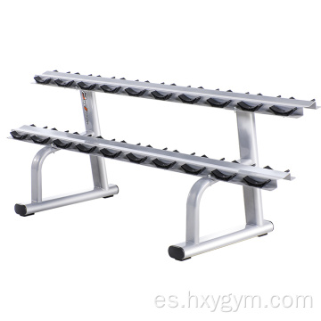 Equipo de máquina de fitness de gimnasio Rack de pesas de dos capas